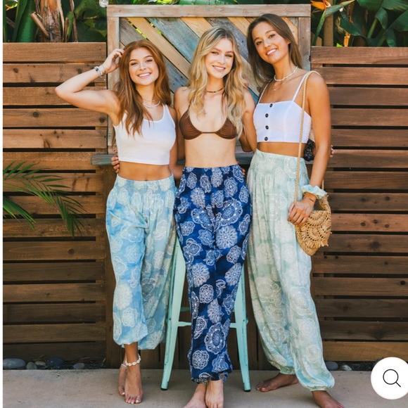 🖤HP🎉 Boho Chic Beachy/Yoga/Lounge Style High Waisted Harem Pants NWT - Picture 4 of 9